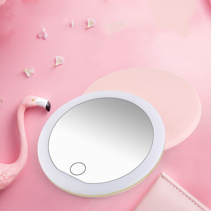 Make-up Mirror With Light To Carry Hand-held Vanity Mirror Make-up Mirror With Light To Carry Hand-held Vanity Mirror